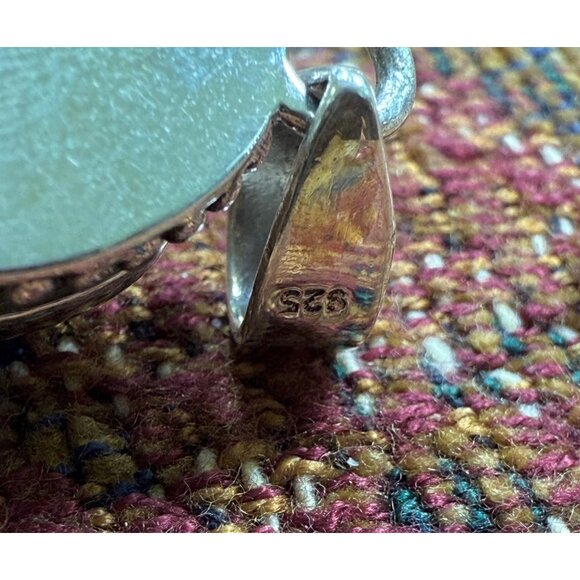 Sterling Silver Oval Amethyst Poison Pendant Locket Hinged Compartment - Picture 4 of 7